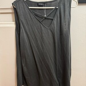 BloomChic Charcoal Sleeveless Tank Top